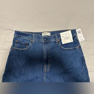 NWT Abercrombie & Fitch 90’s slim straight ultra high rise jeans, 14 XLong